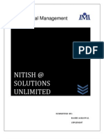 Nitish at Solutions Unlimited: International Management Institut