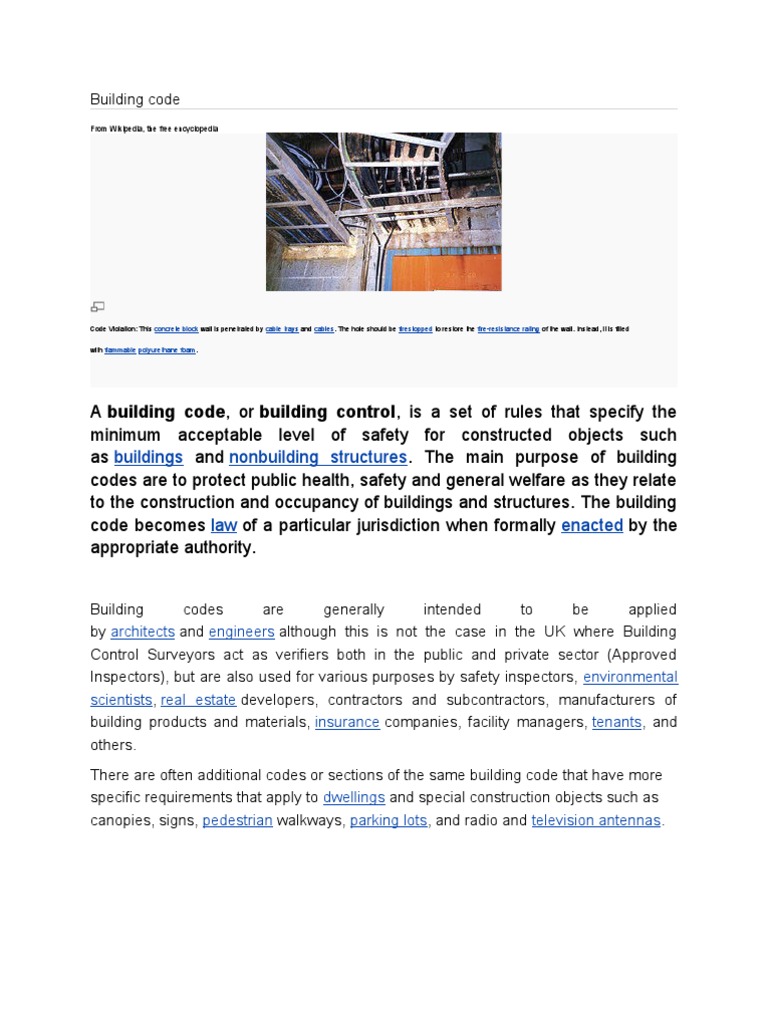 Building Codes Definition PDF Building Code Government