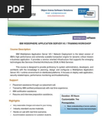 Ibm Websphere Application Server V6.1 Training/Workshop: Course Description
