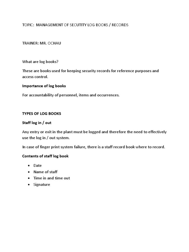 Importance of Log Books PDF Science Engineering