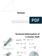 Torsion: Torsional Deformation of A Circular Shaft, Torsion Formula, Power Transmission