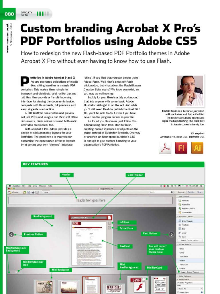Custom Branding Acrobat X Pro's PDF Portfolios Using Adobe CS5 PDF