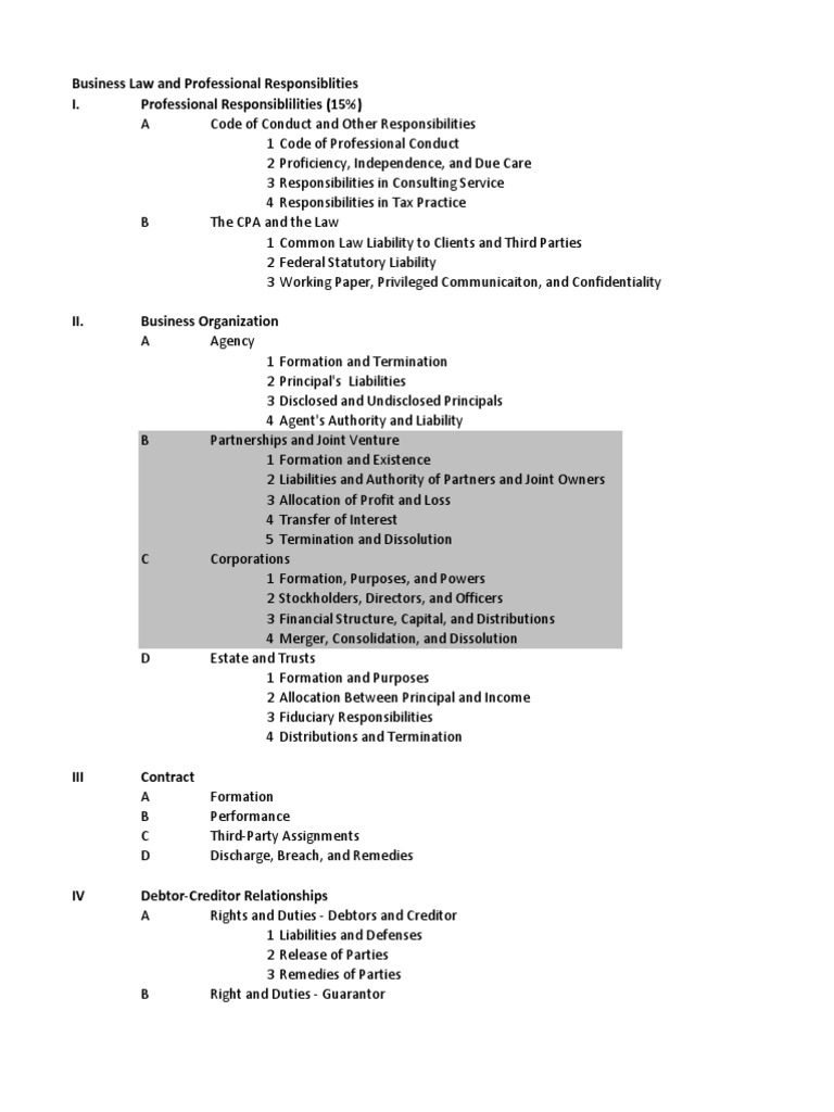 CPA Regulation Excel Notes PDF Offer And Acceptance Audit
