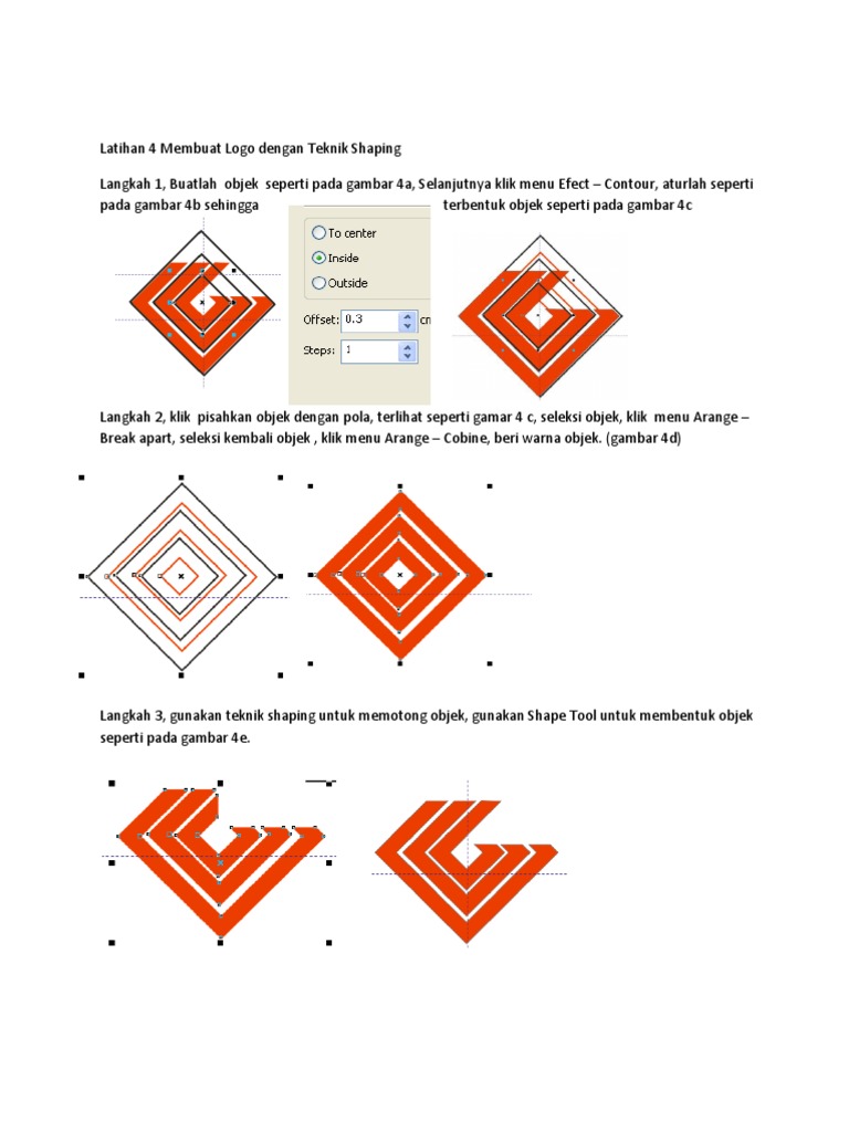 Panduan Membuat Logo dengan Teknik Shaping | PDF | Komputer, image size:768x1024