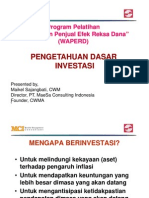 Pengetahuan Dasar Investasi