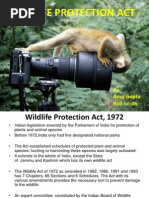 Wildlife Protection Act: by Anuj Gupta Roll No:06