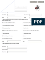 Abibitumi Kasa Pre-Class Questionnaire