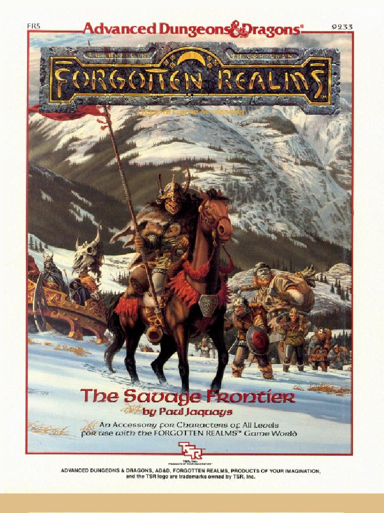 AD&D - Forgotten Realms - The Savage Frontier | Elf ...