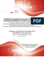 Traf Cking Fraudulent Accounts: The Role of The Underground Market in Twitter Spam and Abuse