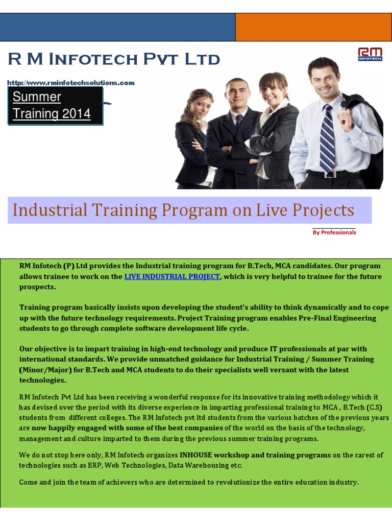 Summer Industrial Training Programs 2024 | PDF | Java Server Pages ...