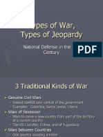 Types of War, Types of Jeopardy: National Defense in The 21 Century