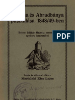 Marjalaki Kiss Lajos - Zalatna És Abrudbánya Pusztulása 1848/49-Ben
