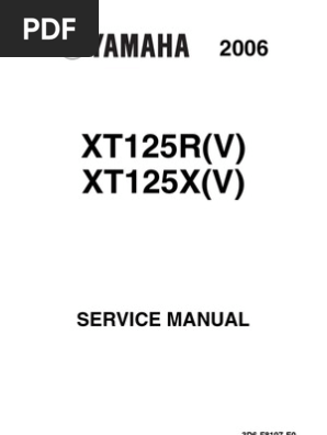 Yamaha xt 125 service manual