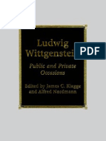 Wittgenstein, Ludwig - Public and Private Occasions (Rowman & Littlefield,  2003) | PDF | Ludwig Wittgenstein | Science