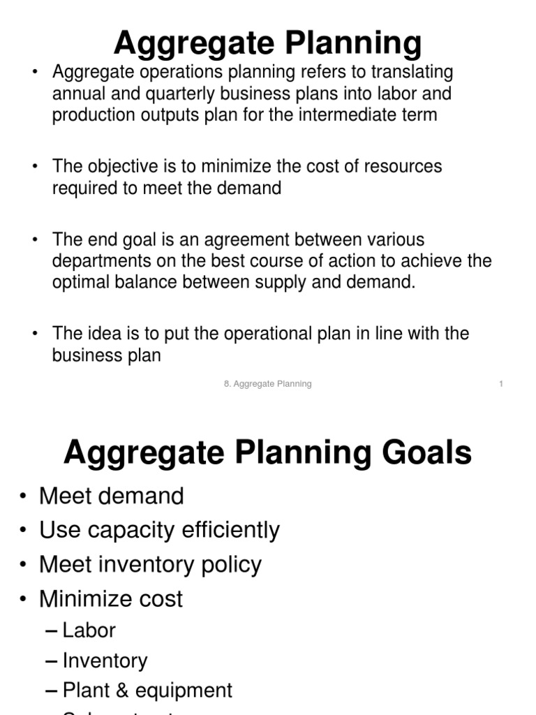 Aggregate Planning Strategies Explained | PDF | Inventory | Demand