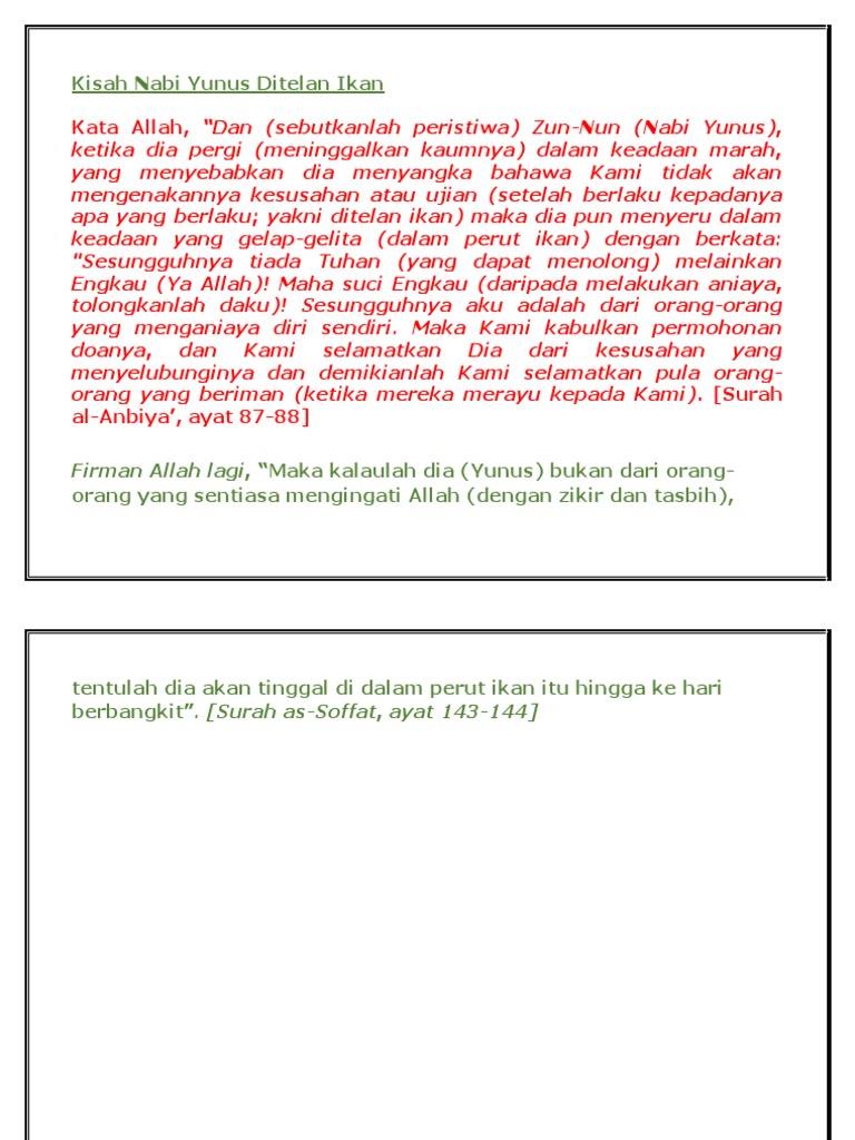 Kisah Nabi Yunus Ditelan Ikan Pdf