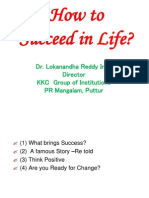 How To Succeed in Life?: Dr. Lokanandha Reddy Irala Director KKC Group of Institutions PR Mangalam, Puttur