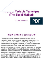 Artificial Variable Technique-Big M Method