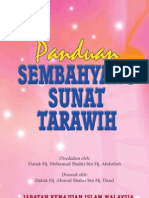 Panduan Solat Sunat Tarawih