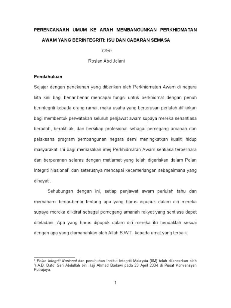 Bina Berintegriti Pdf