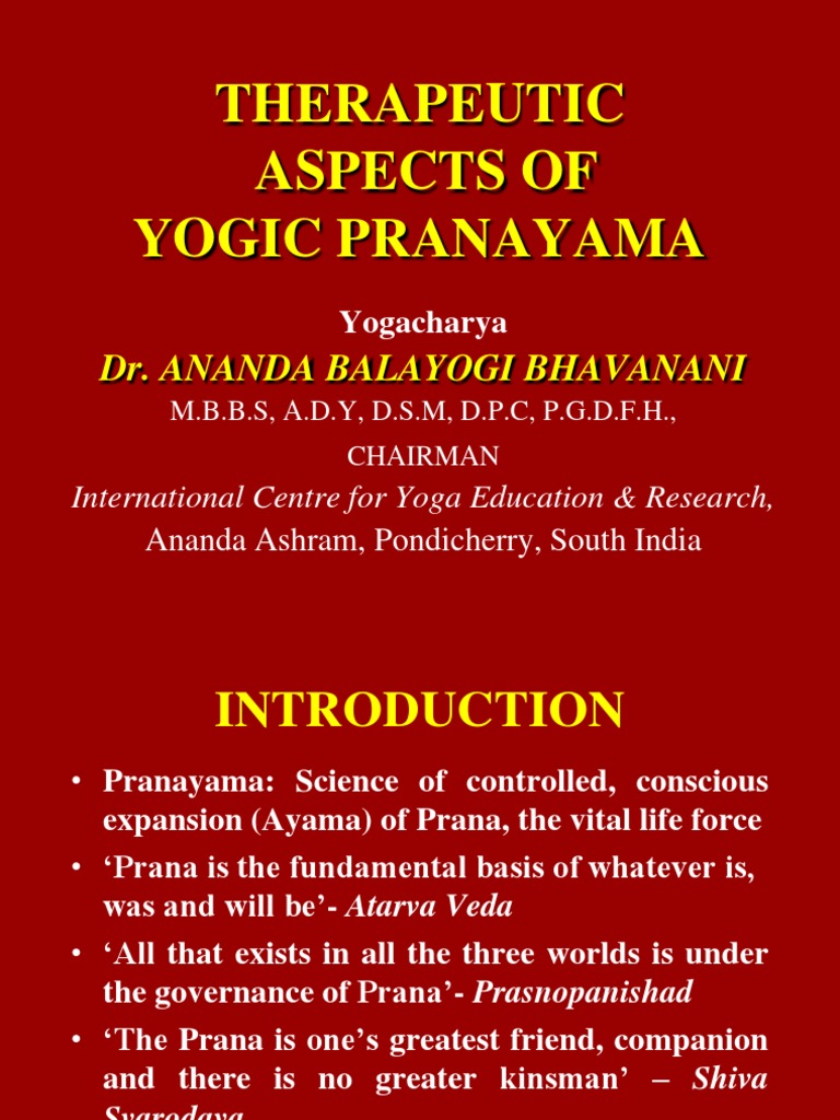 Therapeutic Benefits of Pranayama | PDF | Prana | Yoga