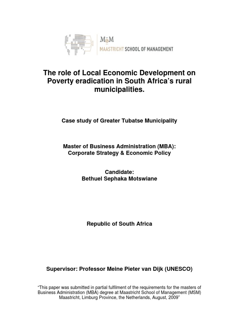 literature review on poverty in south africa