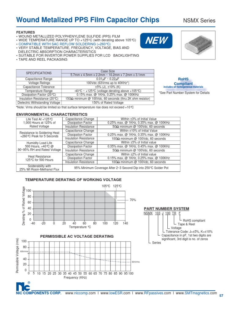 NIC Components NSMX Series | PDF | Capacitor | Electrical Resistance ...