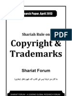 Shariah Rule on Copyright & Trademarks [Shariat Forum - Research Paper April 2013]