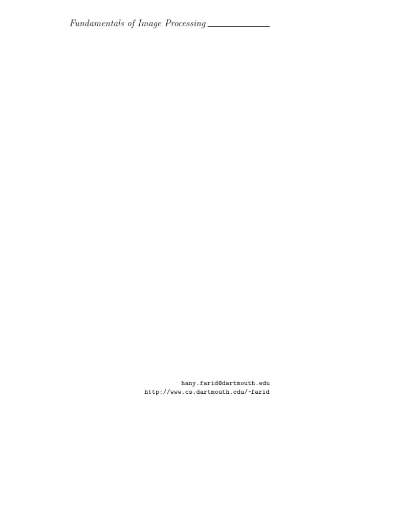Image Processing Fundamentals Guide | PDF