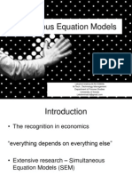Simultaneous Equation Models