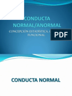 Conducta Normal y Anormal Concepción Estadística Clínica y Funcional