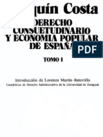 Joaquin Costa - Derecho Consuetudinario y Economía Popular de España (Tomo 1)