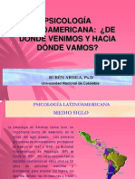 Psicología Latinoamericana, de Dónde Venimos y Hacia Donde Vamos PDF