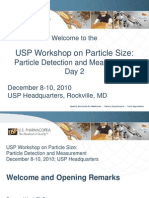 USP Workshop On Particle Size