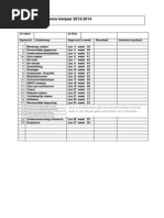 opdracht schema leerjaar 2013-2014