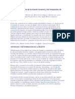 Implicaciones Éticas de La Muerte Cerebral y Los Trasplantes de Órganos