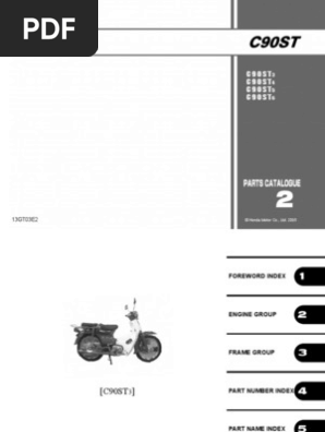 Honda C90 Parts Catalog Clutch Carburetor