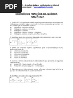 Exercicios Funcao Quimica Organica