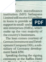 2013-08-15 Sathapana Borrows $15m for Micro Loans