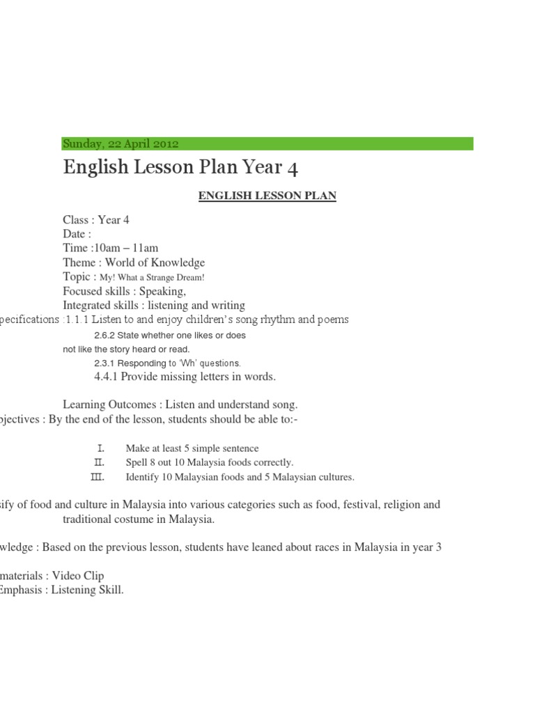 Article 1 Pdf Malaysia Lesson Plan