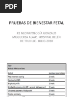 Pruebas de Bienestar Fetal