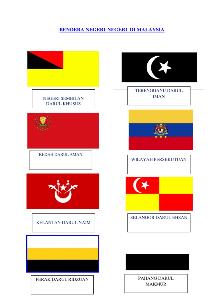 Bendera Negeri Dalam Malaysia Pdf