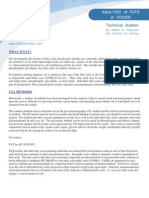 Analysis of Fats in Foods