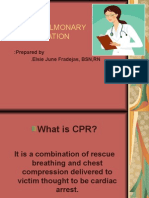 Cardiopulmonary Resuscitation::Prepared by .Elsie June Fradejas, BSN, RN