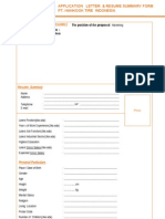 Cover Letter (For Application Letter) : Detail Pengalaman Kerja & Karir: 1.marketing PT Sepatu Bata Mem