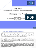 Managing Your Fear - INSAAF Presentation For Nagpur Men's Rights Conference 2013