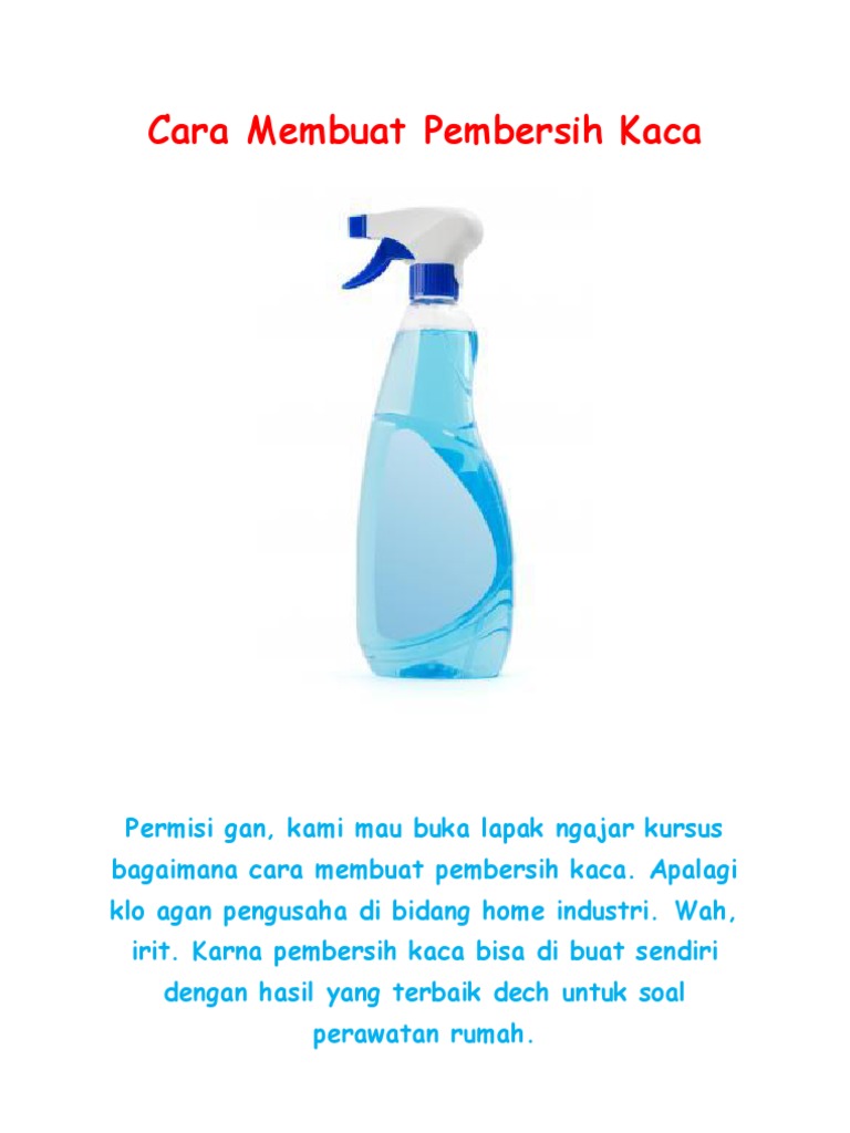 Cara Membuat Pembersih Kaca Cara Membuat Pembersih Kaca