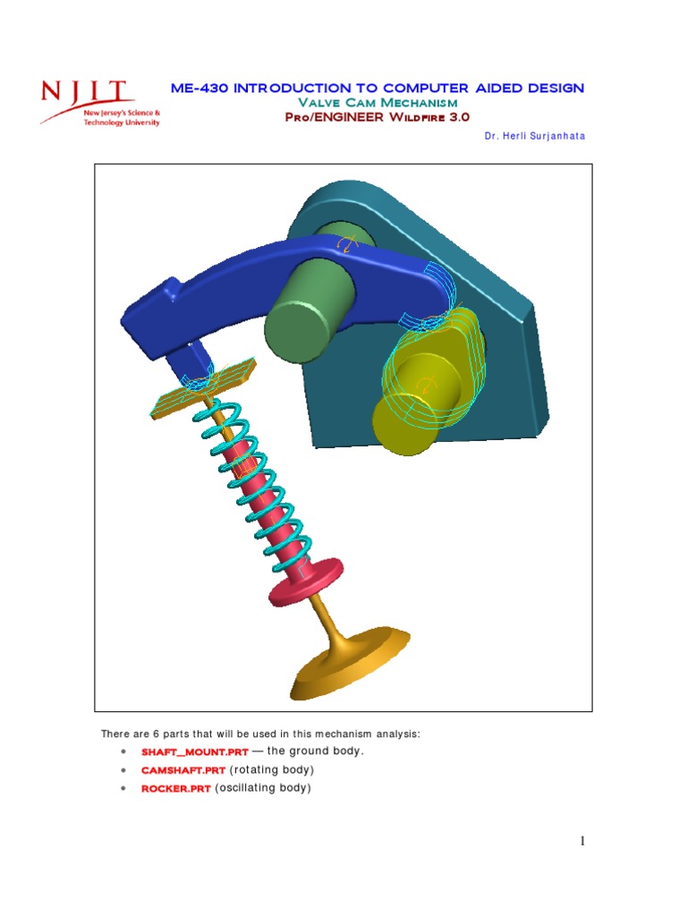 Valve Cam Mechanism 1864 Acceleration Force