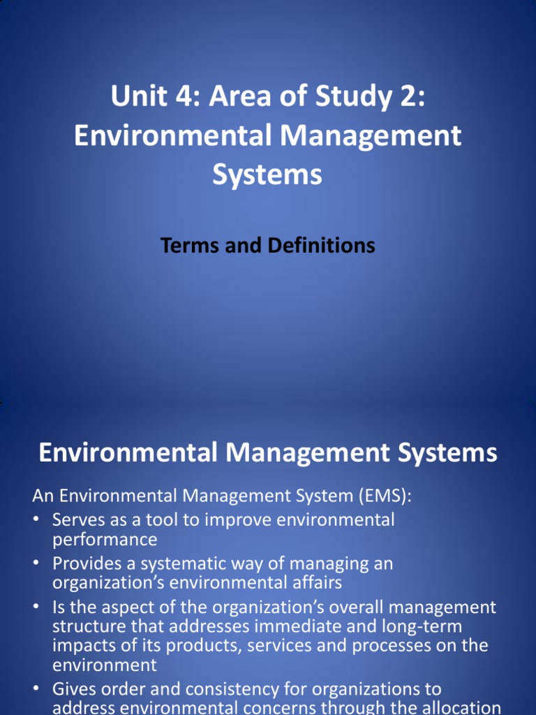 Environmental Management System PDF Environmental Resource