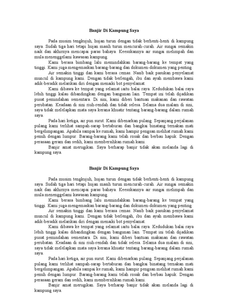 Banjir Di Kampung Saya Pdf